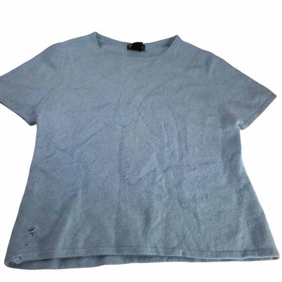 Kirkland Signature Blue Cashmere Sweater, Size Women's Small, Has Holes - Picture 1 of 8